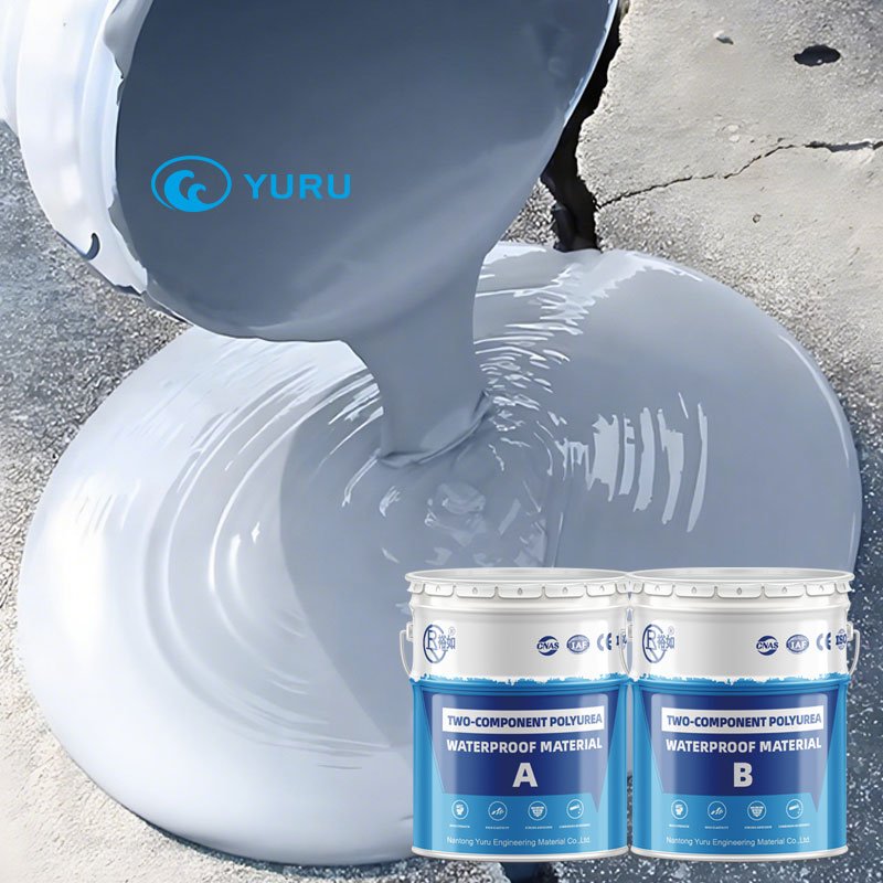 Two-component polyurea waterproofing
