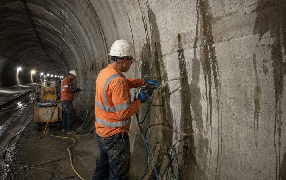 tunnel waterproof injection repair for concrete leakage