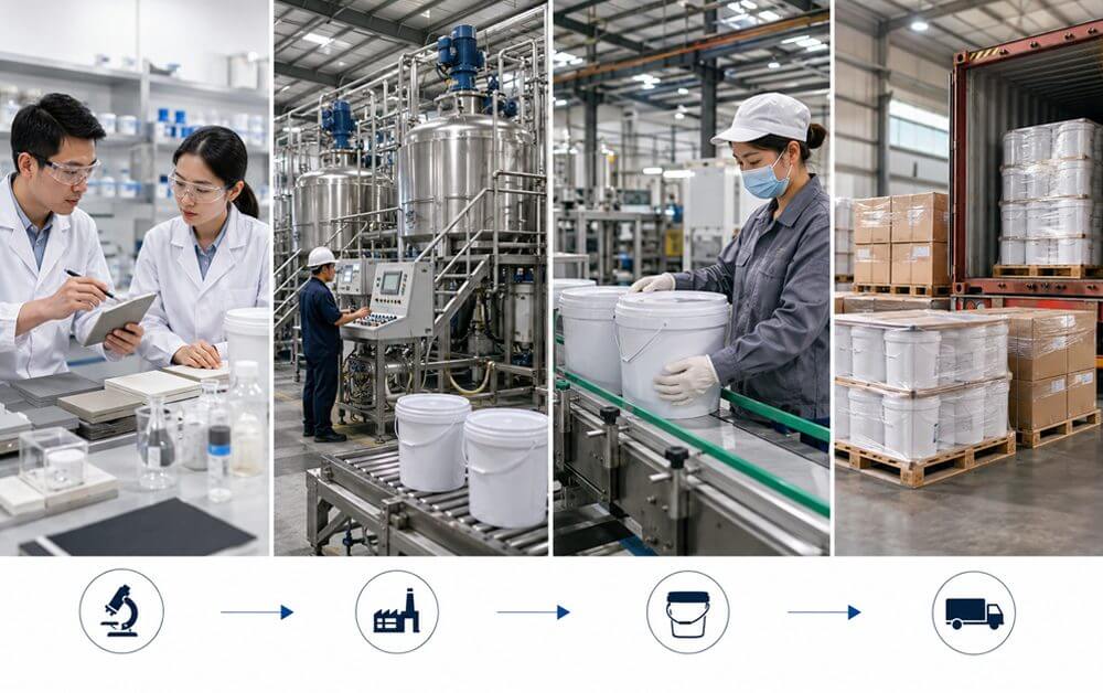OEM waterproof coating manufacturer production process