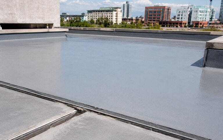 outdoor exposed waterproof coating under UV and thermal movement