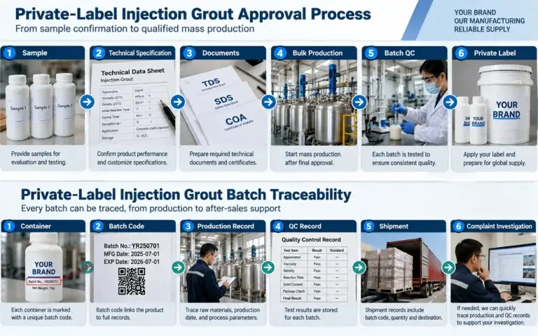 Private Label Injection Grout Process Traceability