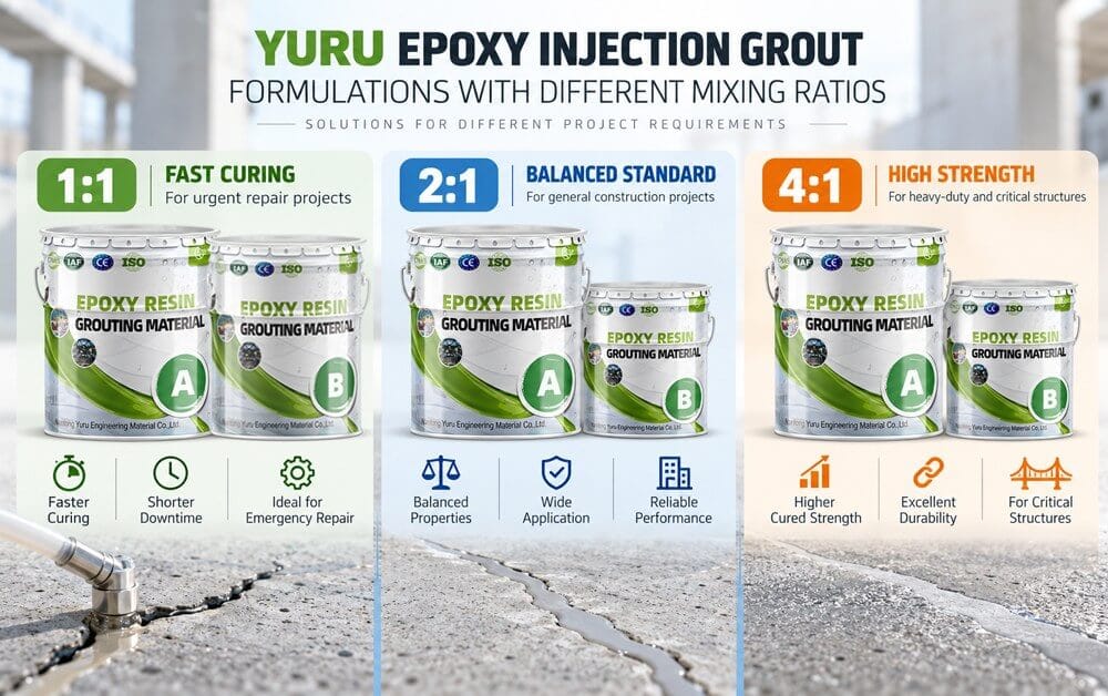 YURU epoxy injection grout formulations