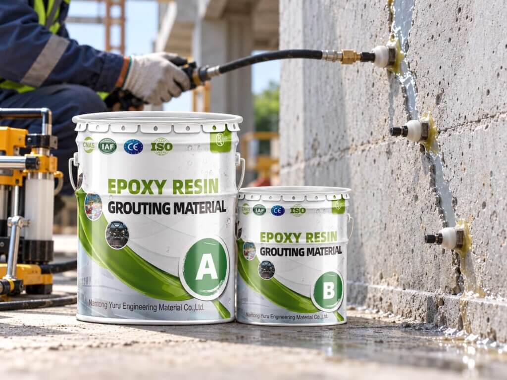 YURU epoxy injection grout products for concrete crack repair